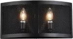 Lampara de pared 2 luces E14 40W negro (40 x 20 x 10 cm) Prime CP190545