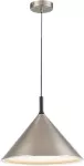 Lampara colgante E27 niquel satinado (40 x 32 cm) Prime CP190581