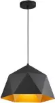 Lampara colgante E27 negro (38 x 25 cm) Prime CP190612