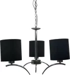 Lampara colgante 3 luces E27 gris (55 x 55 x 65 cm) Prime CP190613