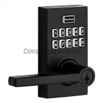 Cerradura electronica Smart manija negro mate 917HFL 514 SMT CP Halifax Kwitset 99170-004