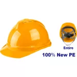 Casco de seguridad amarillo con barboquejo Emtop ESHT0801 (sust. ESHT0421)