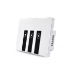 Interruptor inteligente WiFi triple sin neutro blanco y negro Sonoff NONBYN003