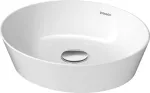 Lavatorio de sobreponer ovalado 400 x 360 mm sin rebosadero blanco Cape Cod Duravit 2328400000
