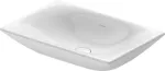 Lavatorio de sobreponer rectangular 600 x 415 mm sin rebosadero blanco Viu Duravit 2358600000