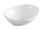Lavatorio de sobreponer ovalado 410 x 340 mm sin rebosadero blanco Prime 5021
