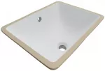 Lavatorio de submontar rectangular 465 x 350 mm con rebosadero blanco brillante Prime 6110