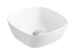 Lavatorio de sobreponer cuadrado 405 mm sin rebosadero blanco Prime 5501