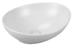 Lavatorio de sobreponer ovalado 410 x 340 mm sin rebosadero blanco mate Prime 7121