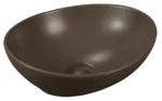Lavatorio de sobreponer ovalado 410 x 340 mm sin rebosadero marron mate Prime 7122