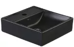 Lavatorio de sobreponer rectangular 420 x 400 mm sin rebosadero negro Mozart Franz Viegener E324-NG