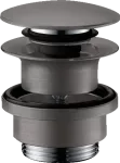 Desagüe para grifería de lavatorio y bidet push cromo negro cepillado Hansgrohe 50100340
