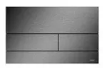 Placa metalica de descarga doble para inodoro suspendido cromo negro cepillado TECEsquare 9240846 (sust. 9240836)