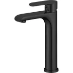 Grifería para lavatorio monomando alto negro mate Ancona Prime (NO incluye desagüe)