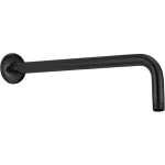 Brazo para ducha de pared redondo 400 mm curvo negro mate Prime