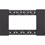 Placa 4 modulos negro Living Now Bticino KA4804KG