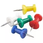 Chincheta plastica de colores Warrior (30 por paquete)