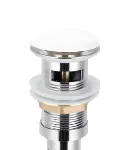 Desagüe para lavatorio 32 mm (1-1/4") con rebalse tapón blanco Prime D109