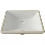 Lavatorio de submontar rectangular 465 x 350 mm con rebosadero blanco mate Prime 6110MW