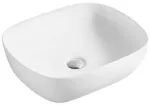 Lavatorio de sobreponer rectangular 455 x 325 mm sin rebosadero blanco Prime 5523