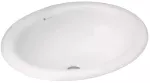 Lavatorio de empotrar ovalado 530 x 440 mm con rebosadero blanco Rondo Franz Viegener E233-BL