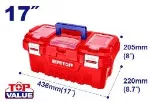 Caja para herramientas plastica 17" con compartimientos Emtop EPBX1701