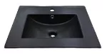 Lavatorio de empotrar rectangular 610 x 465 mm con rebosadero negro mate Prime 4001-60MB
