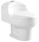 Inodoro una pieza elongado doble descarga 3.5 y 6 litros 700 gramos blanco Berna Prime