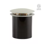 Lampara empotrada en piso redonda LED 1W 100-127V 3000K IP65 gris Ceres Tecnolite HLED-940/1W/30/S