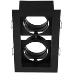 Lampara empotrada rectangular 2 luces GX5.3 / GU10 14W 100-240V (52 x 100 x 179 mm) negra Alicante I Tecnolite 120YD4002MVN