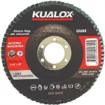 Disco abrasivo flap de zirconio 4-1/2" x 22.2 mm grano 60 Kualox KX-DF002