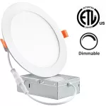 Lampara empotrada redonda dimeable LED 9W 3000K 4" de diametro certificacion ETL