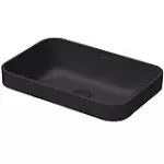 Lavatorio de sobreponer rectangular 600 x 400 mm sin rebosadero negro mate Happy D.2 Plus Duravit 2359601300