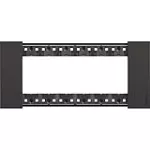 Placa 6 modulos negro Living Now Bticino KA4806KG