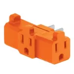 Multicontacto 3 tomas aterrizado tipo T 15A 127V naranja Volteck MUL-360 / 46804 