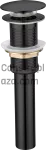 Desagüe para lavatorio 32 mm (1-1/4") push tipo hongo sin rebalse negro mate Prime