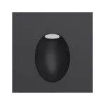 Lampara empotrada en pared cuadrada LED 3W 100-240V 3000K negro Cynara Tecnolite 3ETLLED001MV30N
