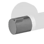 Repuesto mando para termostato cromo negro cepillado Ecostat Hansgrohe 95836340