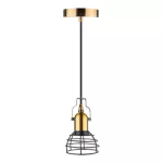 Lampara colgante E27 60W 100-240V bronce antiguo / negro Koeia I Tecnolite 60CTL6123MVBA