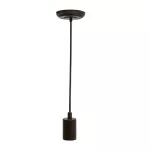 Socket decorativo colgante E27 cable de 1.6 metros ajustable negro Tecnolite 60SOCK044MVE27N