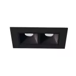 Lampara empotrada rectangular 2 luces LED 6W 110V 3000K negro Lucida II Tecnolite 6YDLED3162MV30N