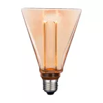 Bombillo LED dimeable vintage E27 T 3.5W 2000K (110 mm) (tipo triangulo) ambar Tecnolite 3DAXLEDFC20VA