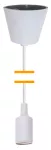 Socket decorativo colgante E27 4A cable de 1 metro blanco Prime