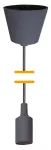 Socket decorativo colgante E27 4A cable de 1 metro gris Prime
