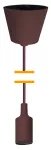 Socket decorativo colgante E27 4A cable de 1 metro cafe Prime
