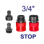 Juego de conectores rapidos para manguera 3/4" de 4 piezas Emtop EQCS04341