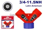 Conector Y de plastico para manguera 3/4" Emtop EQCS92012