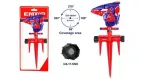 Aspersor de engranaje plastico 360° 3/4" 38 x 17.4 x 6.4 cm con estaca Emtop ESNE93602