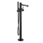 Griferia para bañera free standing monomando con regadera telefono negro mate Aling Moen 395BL+TS50110