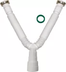 Sifon para lavatorio / fregadero flexible doble 32 mm (1-1/4") plastico Uniflex